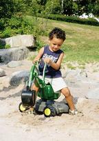 john deere paspiriamas traktorius - Traktorius Rolly Toys Digger John Deer 421022 - 2 nuotrauka