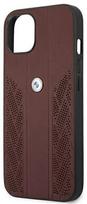 apple iphone 13 odinis deklas - BMW "BMHCP13SRSPPR Leather Back Case iPhone 13 Mini" Red - 4 nuotrauka