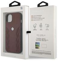 apple iphone 13 odinis deklas - BMW "BMHCP13SRSPPR Leather Back Case iPhone 13 Mini" Red - 7 nuotrauka