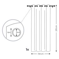 uzuolaidu ziedai - Dieninės užuolaidos AmeliaHome Trossa 38821, pilkos, 2700 mm x 1400 mm - 3 nuotrauka