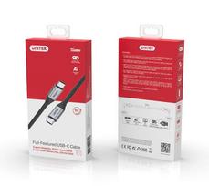 usb c 3 1 gen 2 10gbps - Laidas Unitek C14082ABK Full-Featured USB-C Cable 1m Black/Grey - 4 nuotrauka