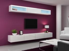 balta spinta 35 - Cama Meble Vigo 90 Full Cabinet White/White Gloss - 4 nuotrauka