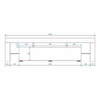 40 tv stovas - Cama Meble Toro 158 TV Stand Grey/White Gloss - 2 nuotrauka
