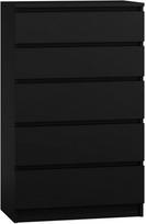 Komoda Top E Shop M5 Malwa 5 Drawers Black