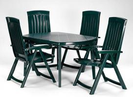 sodos stalas - Lauko stalas Keter Elise Dark Green, 137 x 90 x 73 cm - 2 nuotrauka