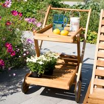 serviravimo staliukai - Home4you Finlay Serving Cart Acacia - 2 nuotrauka