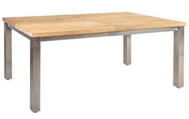 stalas 200 100 - Lauko stalas Home4you Nautica 13267 Teak, 200 - 300 x 100 x 76 cm - 2 nuotrauka