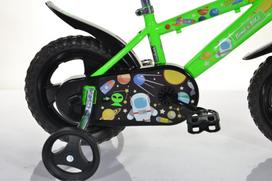 vaikiski su ratukais - Bimbo Bike Cosmos 12" Green - 4 nuotrauka