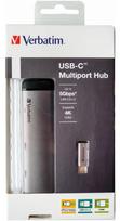 usb c ilgintuvas - Verbatim USB-C 3.1 4-Port USB Hub Gray - 4 nuotrauka