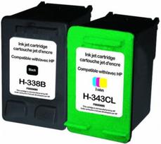 hp 343 - Rašalinio spausdintuvo kasetė Uprint Cartridge for HP Black 25ml Magenta Cyan Yellow 21ml - 1 nuotrauka