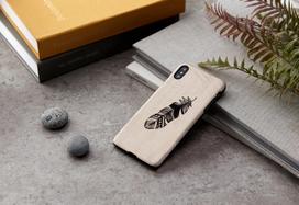 iphone xs deklas - Man&Wood Indian Back Case For Apple iPhone X/XS Beige - 3 nuotrauka