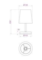domoletti stalas - Stalo šviestuvas Domoletti T18013-D13, 40W, E14 - 5 nuotrauka