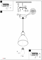pakabiname sviestuvai sietynai - Pakabinamas šviestuvas Eglo Priddy 1 49492, 60W, E27 - 2 nuotrauka