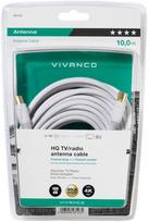 coaxial kabelis - Vivanco HQ TV/Radio Antenna Cable White 10m 48123 - 2 nuotrauka