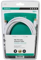 coaxial kabelis - Vivanco HQ TV/Radio Antenna Cable White 3m 48120 - 2 nuotrauka