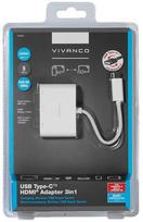 hdmi kabelis baltas - Vivanco Adapter USB Type-C to HDMI 3in1 White 34293 - 2 nuotrauka