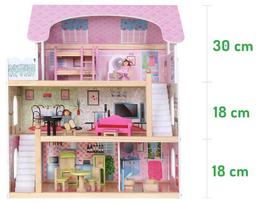 kruzzel - EcoToys medinis lėlių namas 4110 - 7 nuotrauka