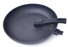 keptuves 26cm - Fissman Black Cosmic Frying Pan With Detachable Handle D26cm - 4 nuotrauka