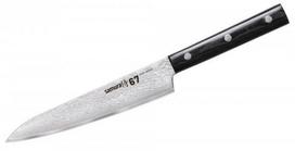 virtuviniaj peilei - Samura DAMASCUS 67 Universal Kitchen knife 6.0"/ 150mm with Wooden handle - 1 nuotrauka