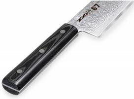 virtuviniaj peilei - Samura DAMASCUS 67 Universal Kitchen Chef’s knife 240mm with Wooden handle - 4 nuotrauka