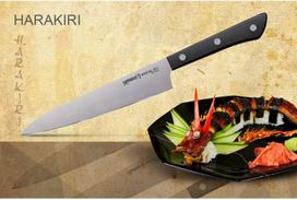 samuro peilis - Samura HARAKIRI Set ot 5pcs. Universal Kitchen knives Black - 3 nuotrauka