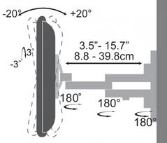 lcd stovas - Sbox LCD Wall Mount 23-55'' - 3 nuotrauka