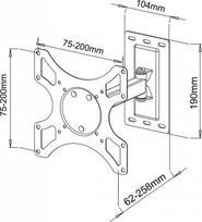 lcd stovas - Sbox Swivel LCd Wall Stand 19-43'' - 2 nuotrauka