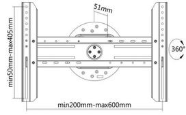televizorius 70 coliu - Sbox Fixed TV Mount 37"-70" - 6 nuotrauka