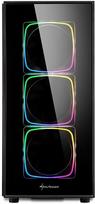 atx korpusai - Sharkoon TG6 RGB ATX Mid-Tower Black (Juodas) - 7 nuotrauka
