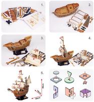 cubicfun 3d puzzle - Cubicfun Santa Maria 3D 306-24031 - 4 nuotrauka