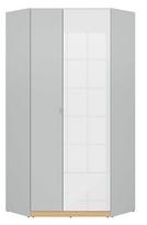 Black Red White Nandu Wardrobe Gray/Oak/White