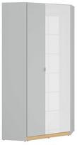 vitrina spinta - Black Red White Nandu Wardrobe Gray/Oak/White - 2 nuotrauka