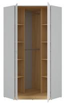 vitrina spinta - Black Red White Nandu Wardrobe Gray/Oak/White - 3 nuotrauka