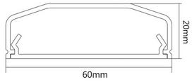 tinklo kabelis 50m - Maclean Cover Strip 60x20x750mm White - 3 nuotrauka