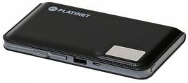 Platinet Luxury Leather Power Bank 12000mAh Black (Juoda)