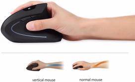 vertikali pele - Perixx Perimice-713 Ergo Optical Black (Juoda) - 6 nuotrauka