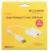 displayport hdmi adapteri - Delock Adapter Displayport 1.2 HDMI White - 2 nuotrauka