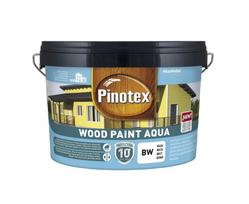 balti dazai - Emulsiniai dažai Pinotex Wood Paint Aqua, balti, 9 l - 1 nuotrauka