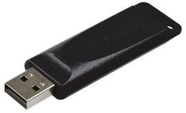 64gb usb - Verbatim Store 'n' Go Slider 64 Black (Juodas) - 1 nuotrauka