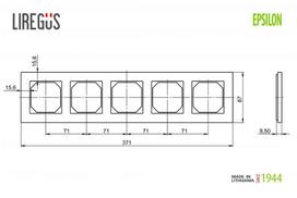 liregus jungiklis epsilon - Penkiavietis rėmelis Liregus K14-245-05, baltas - 2 nuotrauka