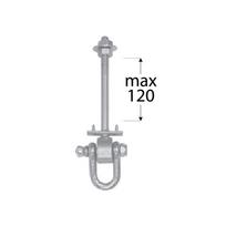 duru kablys - Kablys sūpuoklėms MHD120 8855, 120 x 12 mm - 2 nuotrauka