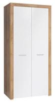 Black Red White Balder Wardrobe 90x192cm White/Oak