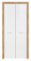 x red - Black Red White Balder Wardrobe 90x192cm White/Oak - 2 nuotrauka