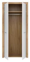 x red - Black Red White Balder Wardrobe 90x192cm White/Oak - 3 nuotrauka