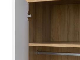 x red - Black Red White Balder Wardrobe 90x192cm White/Oak - 4 nuotrauka