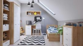 x red - Black Red White Balder Wardrobe 90x192cm White/Oak - 5 nuotrauka