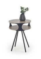 Kavos staliukas Kirby juodos/ąžuolo spalvos, 45 x 45 x 60 cm