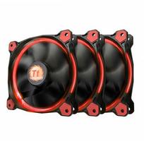 ventiliatoriai 120 mm - Thermaltake Riing 12 Red High Static Pressure LED Fan Set of 3 - 4 nuotrauka