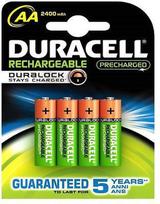 elementai aa - Duracell Stay Charged Rechargeable 4 x AA 2400mAh - 2 nuotrauka