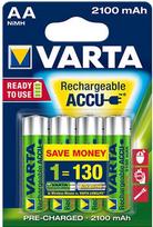 elementai aa - Varta Rechargaeble AA Batteries 4x 2100mAh - 2 nuotrauka